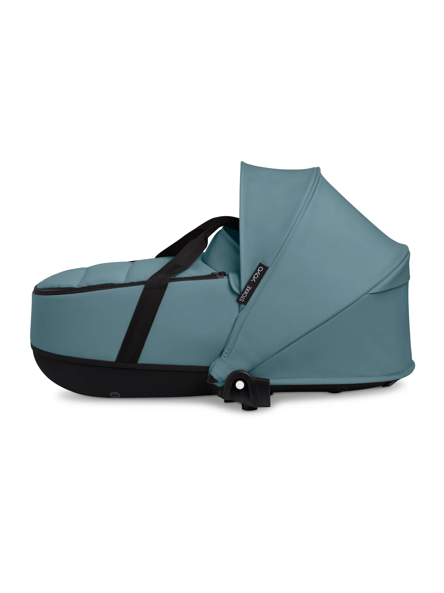 Stokke® YOYO³ Stroller - Compact Stroller Newborn Shell to Toddler Black/Aqua - Image 5