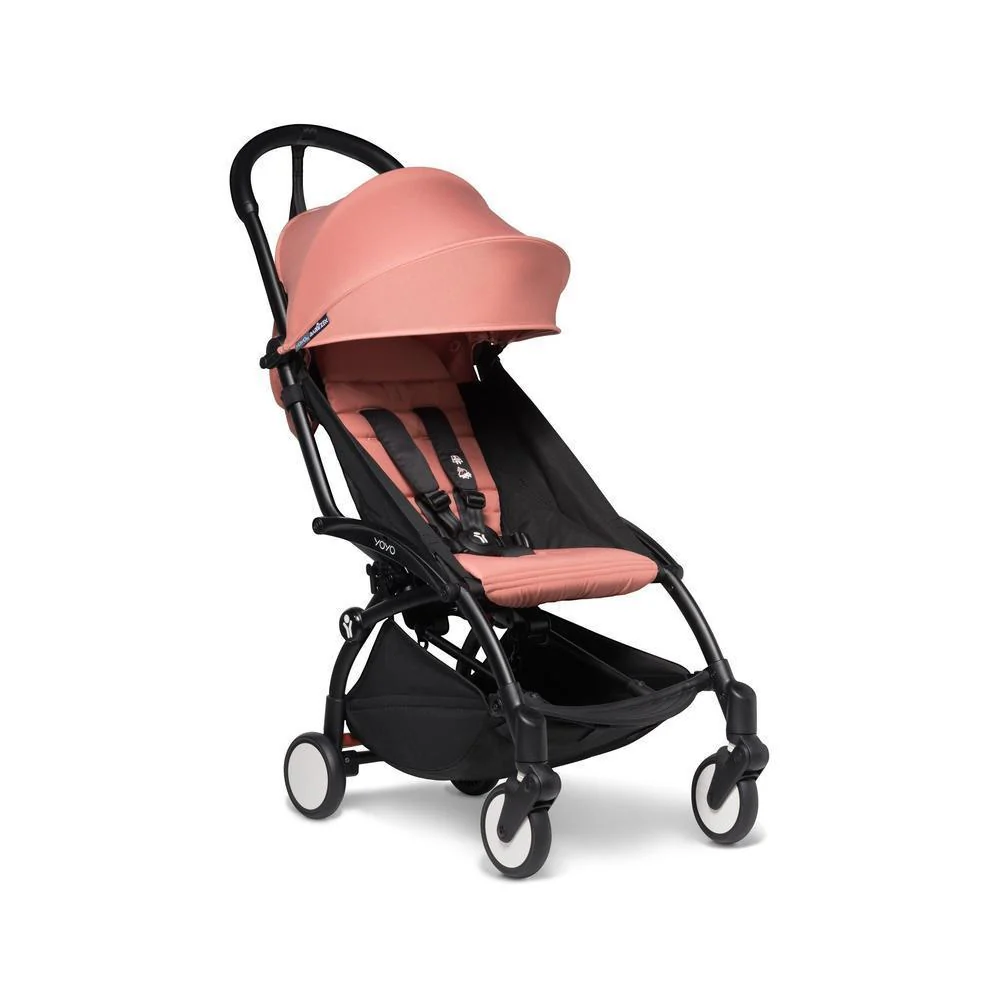 Stokke® YOYO³ Stroller - Compact Stroller Newborn Shell to Toddler Black/Ginger - Image 9