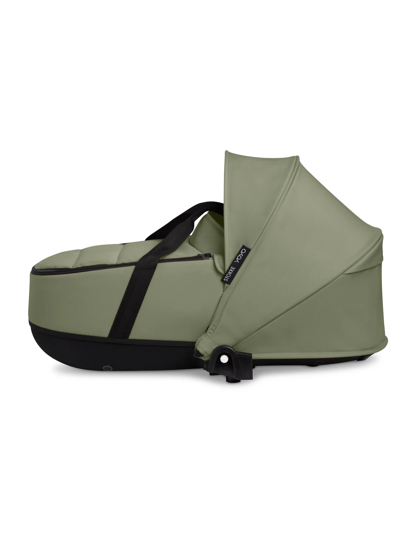 Stokke® YOYO³ Stroller - Compact Stroller Newborn Shell to Toddler Black/Olive - Image 3