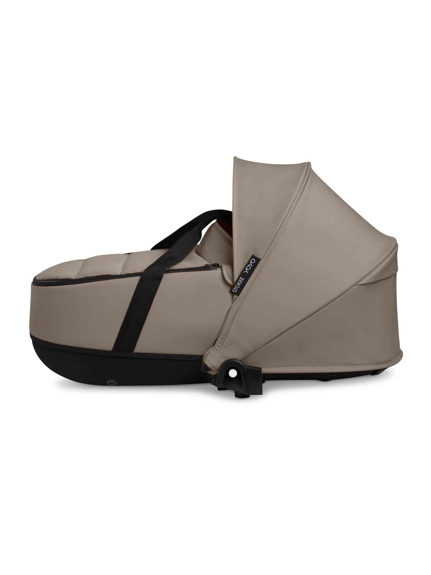 Stokke® YOYO³ Stroller - Compact Stroller Newborn Shell to Toddler Black/Taupe - Image 4