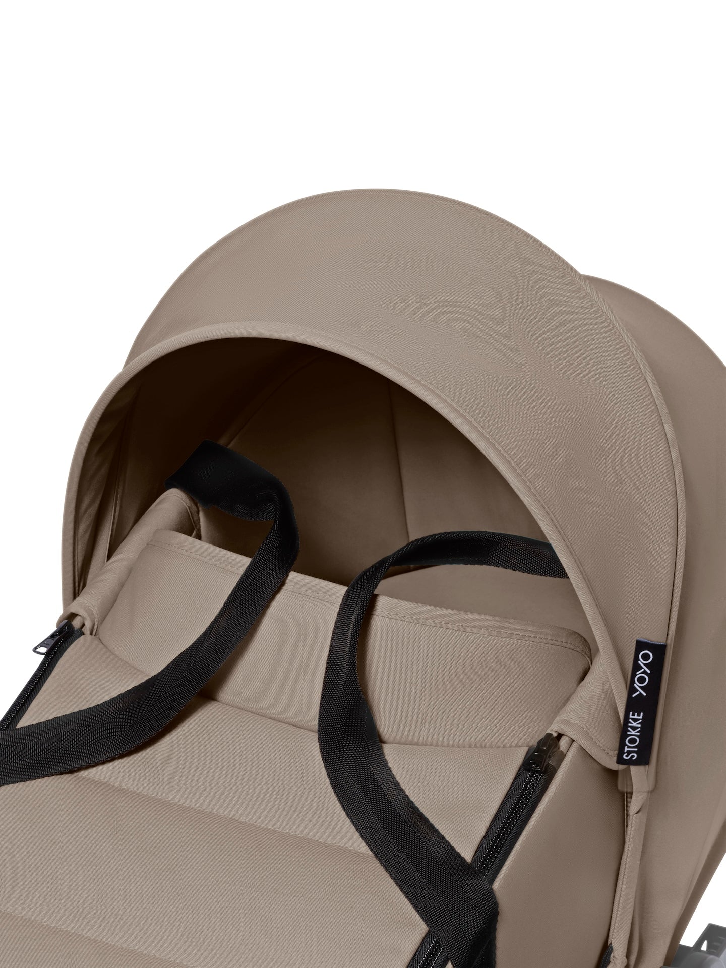 Stokke® YOYO³ Stroller - Compact Stroller Newborn Shell to Toddler Black/Taupe - Image 5