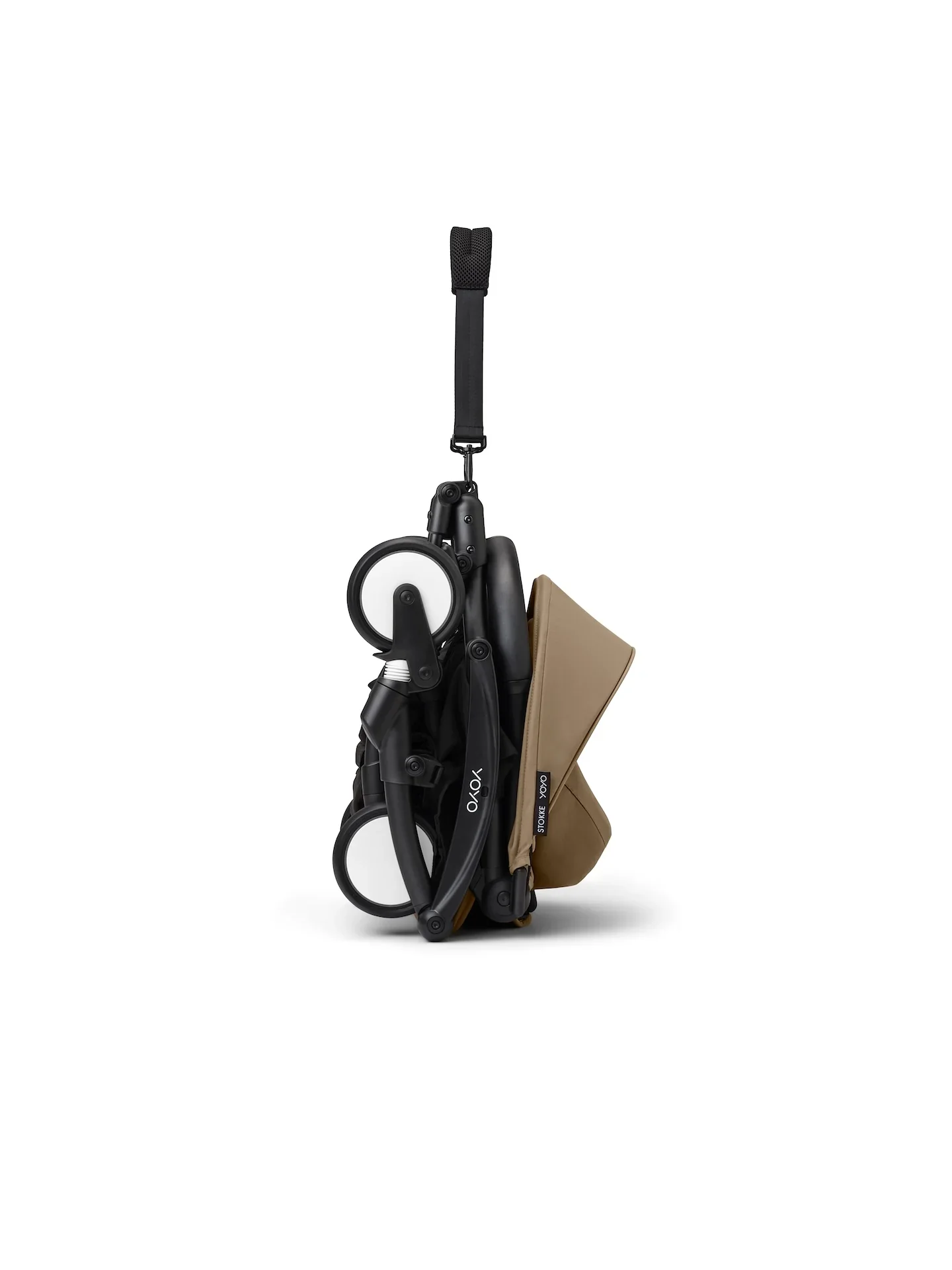 Stokke® YOYO³ stroller with newborn to toddler Black/Toffee - Image 13