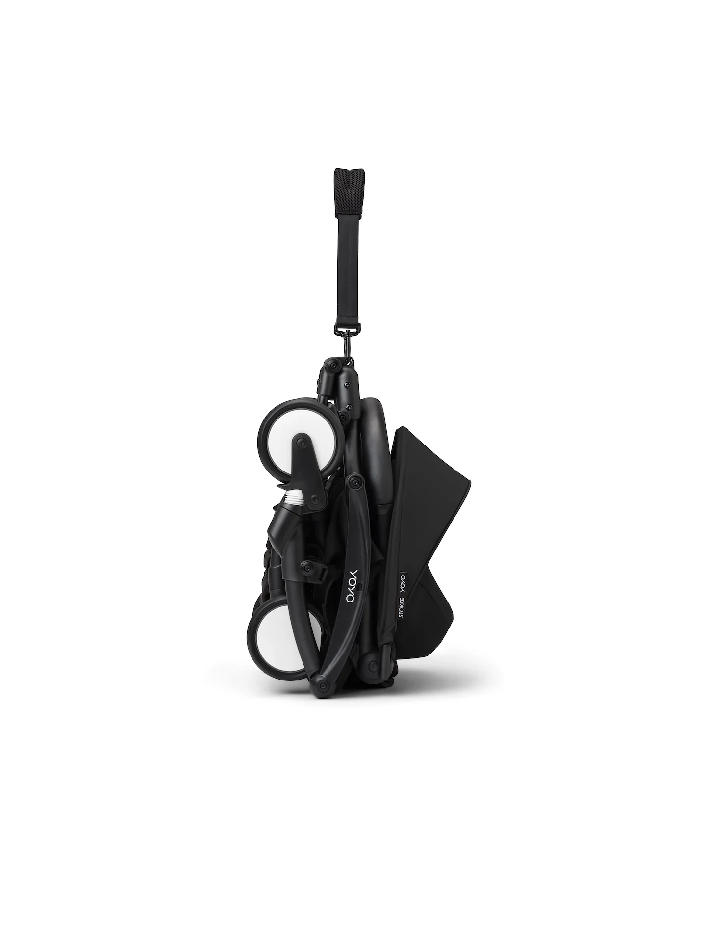 Stokke® YOYO³ Stroller - Compact Stroller Newborn Shell to Toddler Black/Black - Image 10
