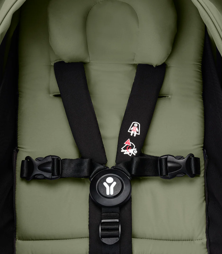 Stokke® YOYO³ stroller with newborn to toddler Black/Olive - Image 6