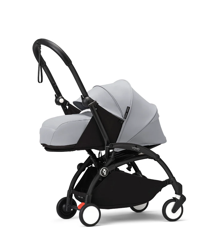 Stokke® YOYO³ stroller with newborn to toddler Black/Stone - Image 4
