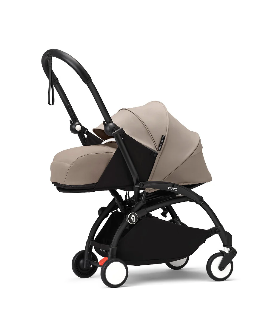Stokke® YOYO³ stroller with newborn to toddler Black/Taupe - Image 3