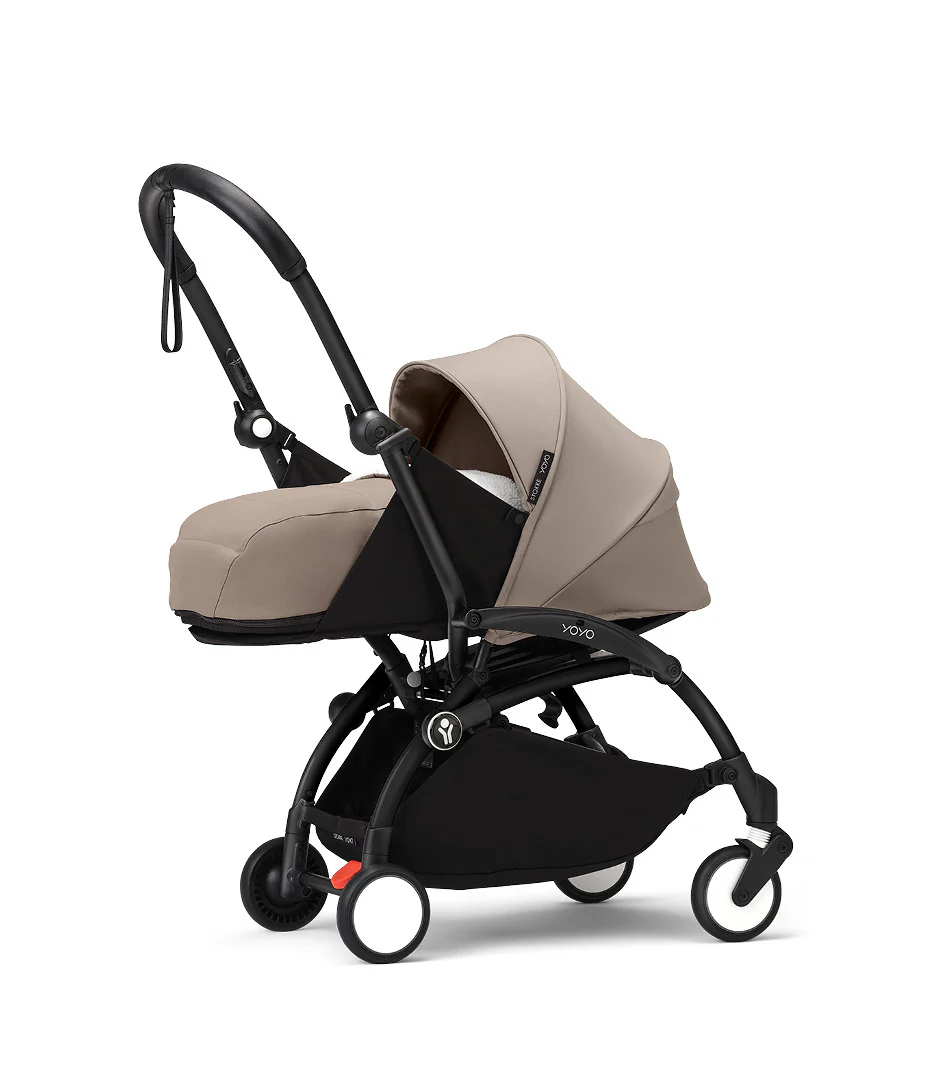 Stokke® YOYO³ stroller with newborn to toddler Black/Taupe - Image 4