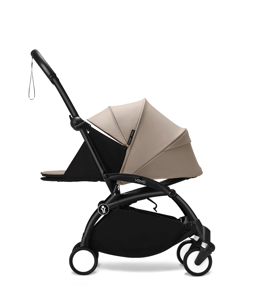 Stokke® YOYO³ stroller with newborn to toddler Black/Taupe - Image 5