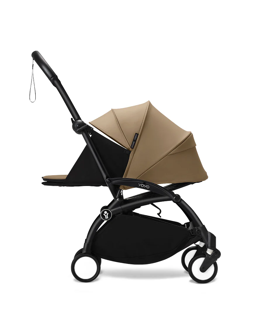 Stokke® YOYO³ stroller with newborn to toddler Black/Toffee - Image 5