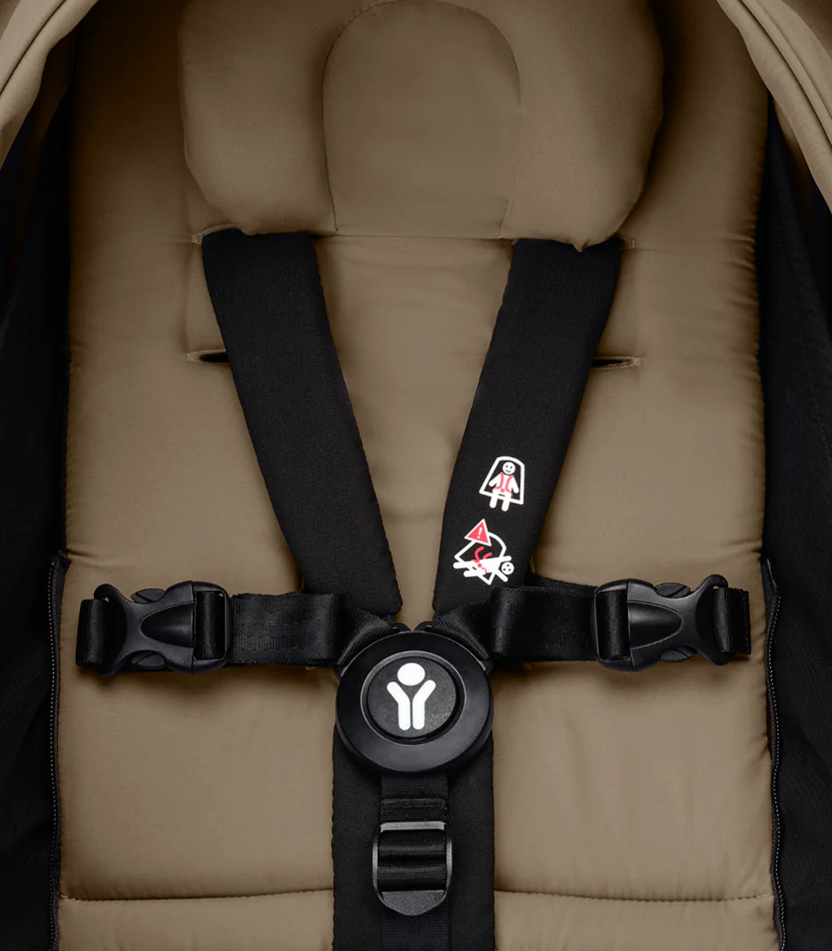 Stokke® YOYO³ stroller with newborn to toddler Black/Toffee - Image 6