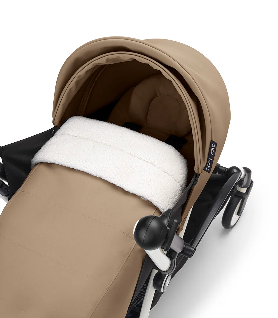 Stokke® YOYO³ stroller with newborn to toddler Black/Toffee - Image 7