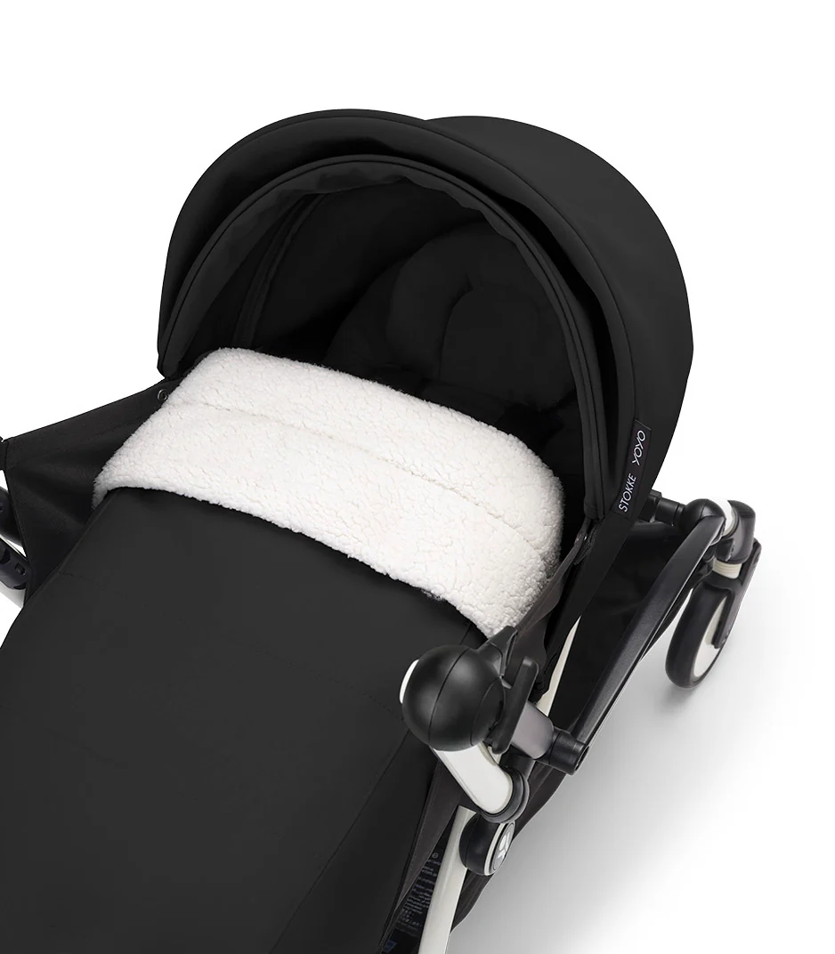 Stokke® YOYO³ stroller with newborn to toddler White/Black - Image 4