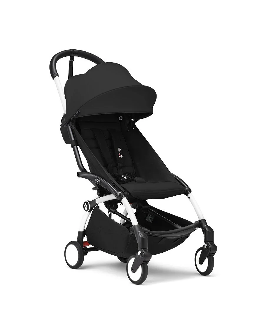 Stokke® YOYO³ stroller with newborn to toddler White/Black - Image 8
