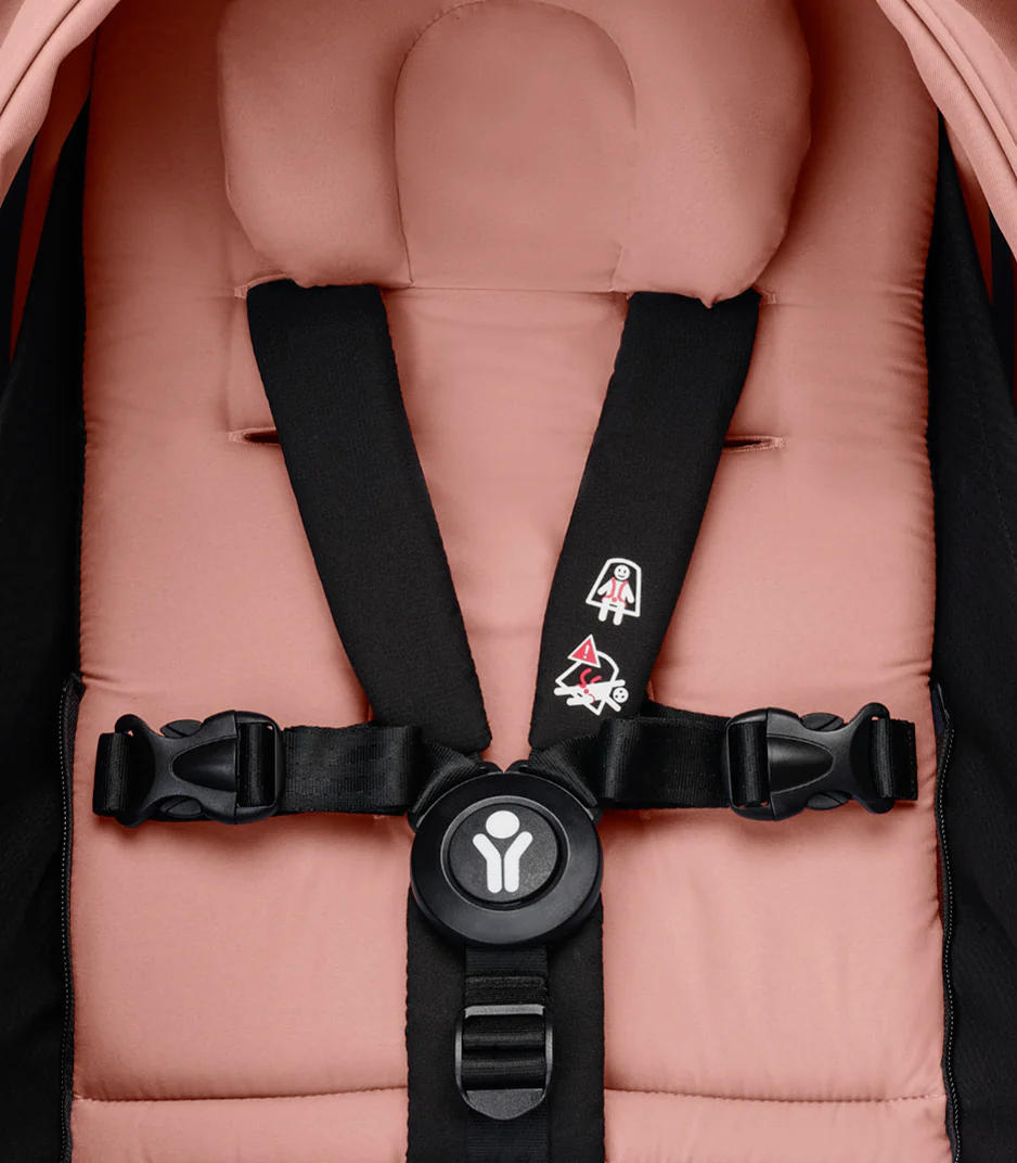 Stokke® YOYO³ stroller with newborn to toddler White/Ginger - Image 4