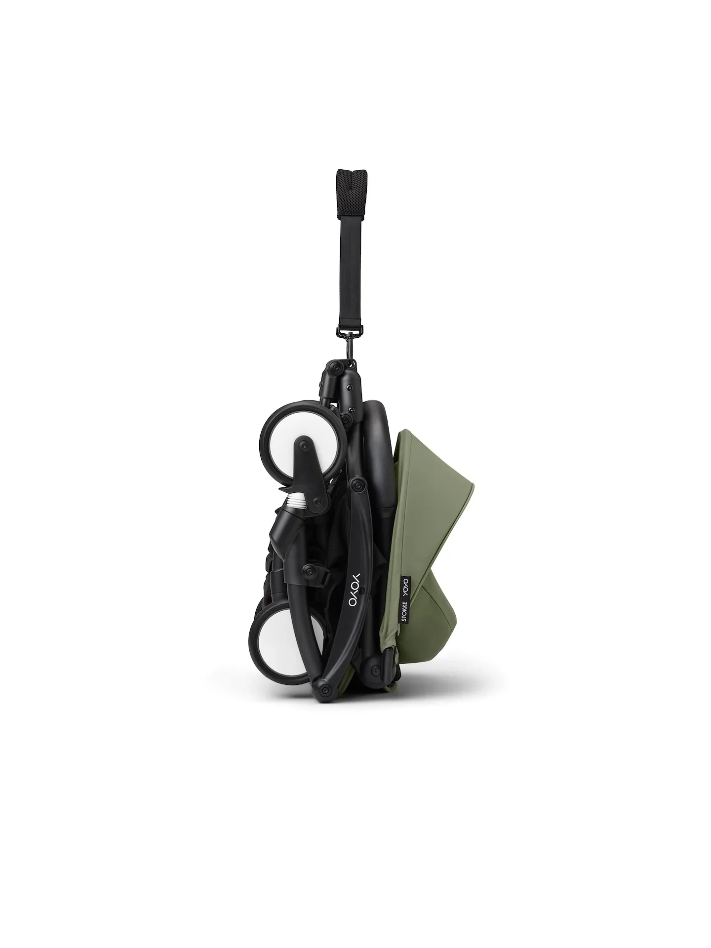 Stokke® YOYO³ stroller with newborn to toddler Black/Olive - Image 14