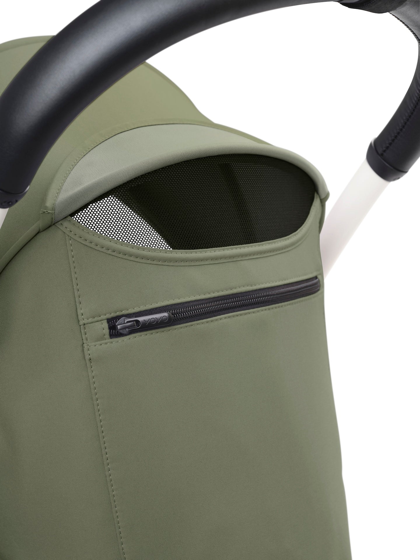 Stokke® YOYO³ stroller with newborn to toddler Black/Olive - Image 13