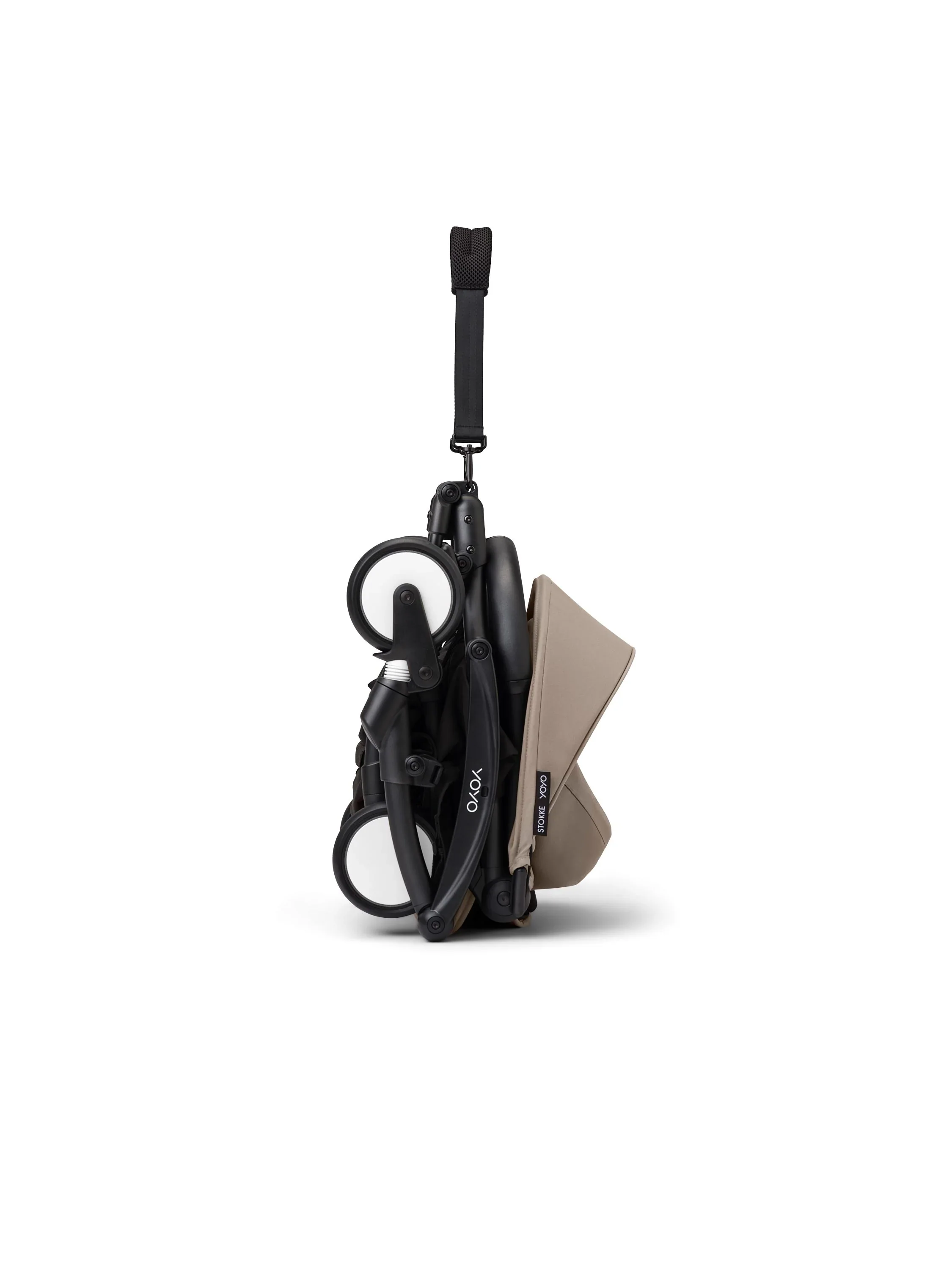 Stokke® YOYO³ stroller with newborn to toddler Black/Taupe - Image 13