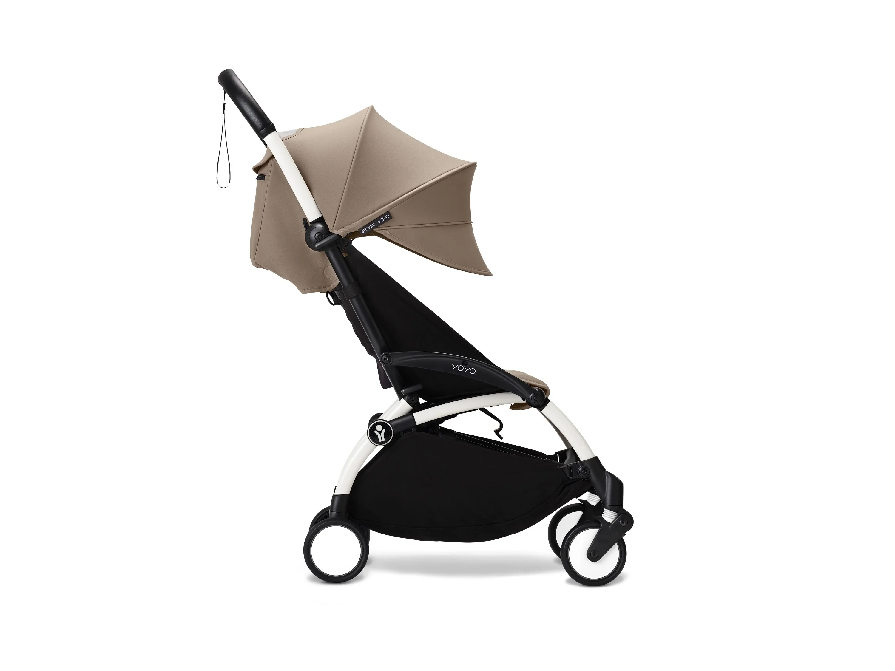 Stokke® YOYO³ stroller with newborn to toddler White/Taupe - Image 9